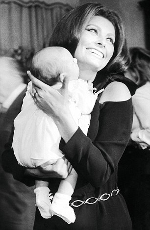 sophia loren with baby